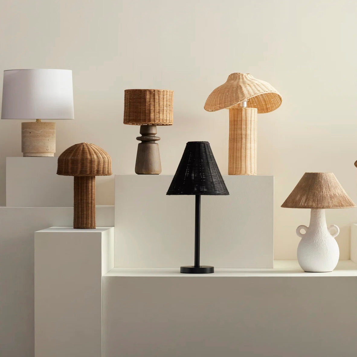 Toby Travertine Table Lamp