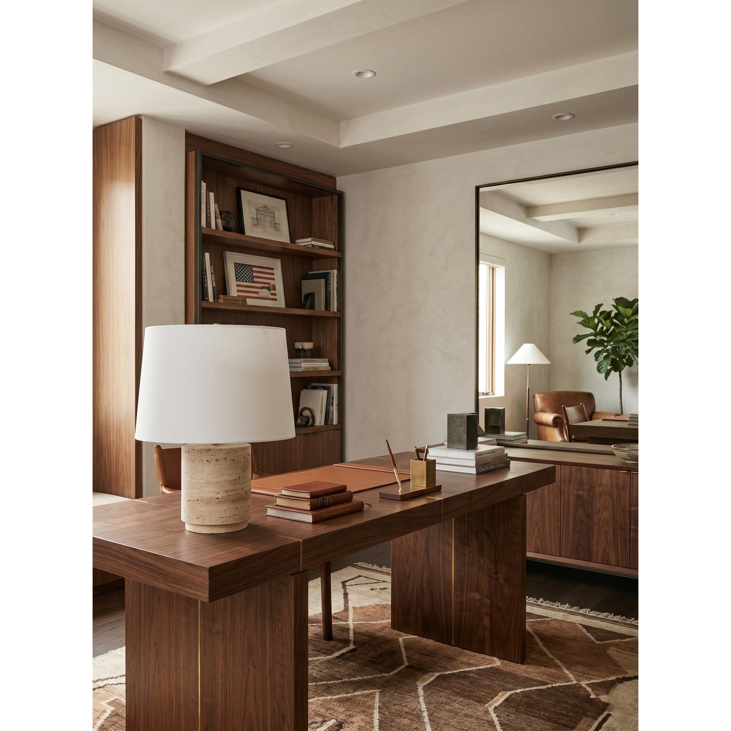 Toby Travertine Table Lamp