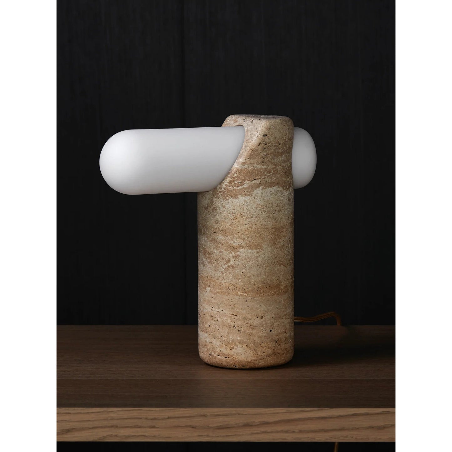 VIA Travertine Table Lamp