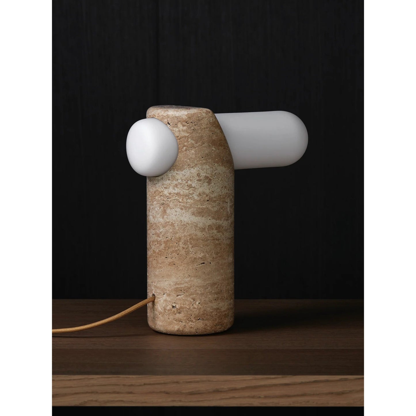 VIA Travertine Table Lamp