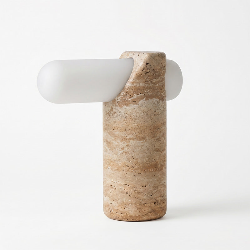 VIA Travertine Table Lamp