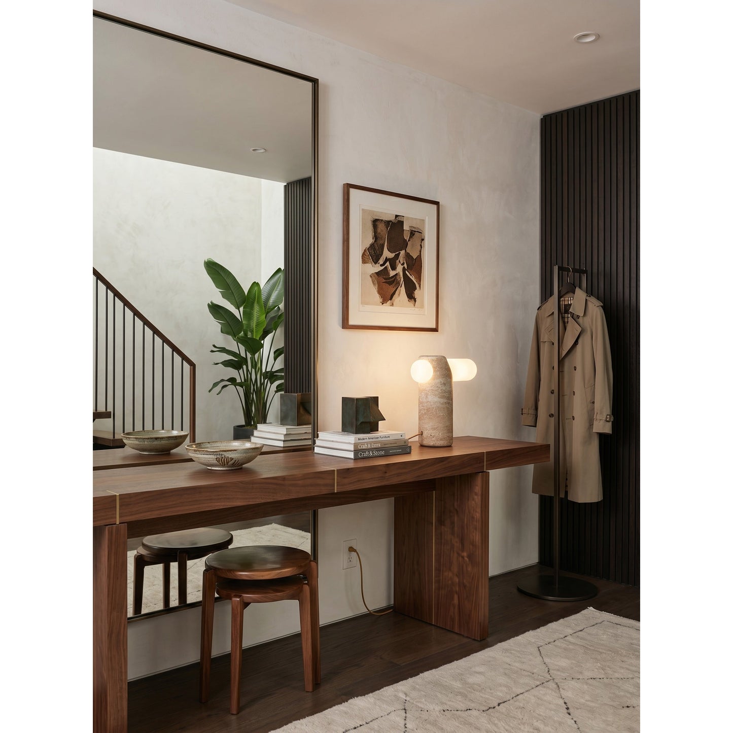 VIA Travertine Table Lamp