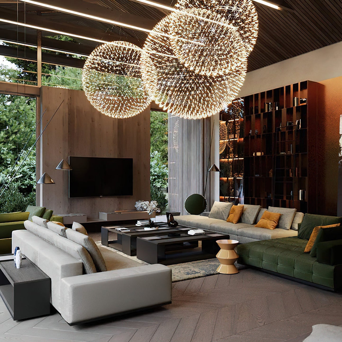 Geodesic LED Sphere Pendant Light
