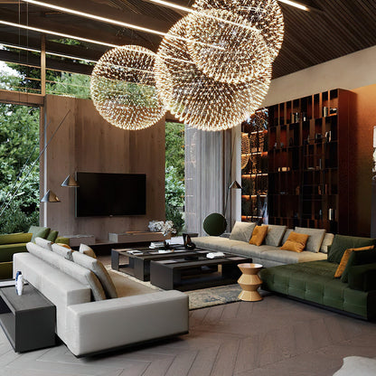 Geodesic LED Sphere Pendant Light