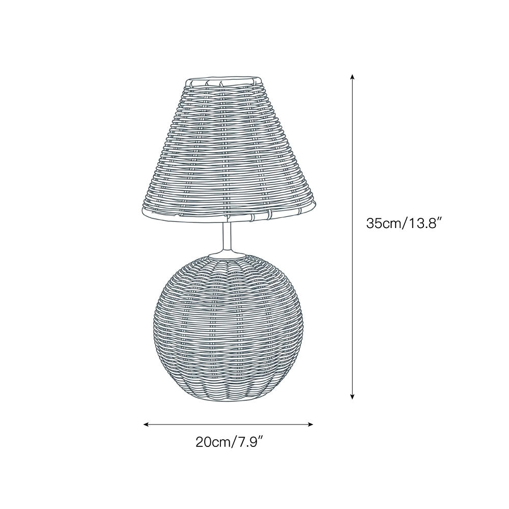 Rattan Ball Table Lamp