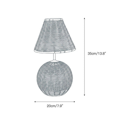 Rattan Ball Table Lamp