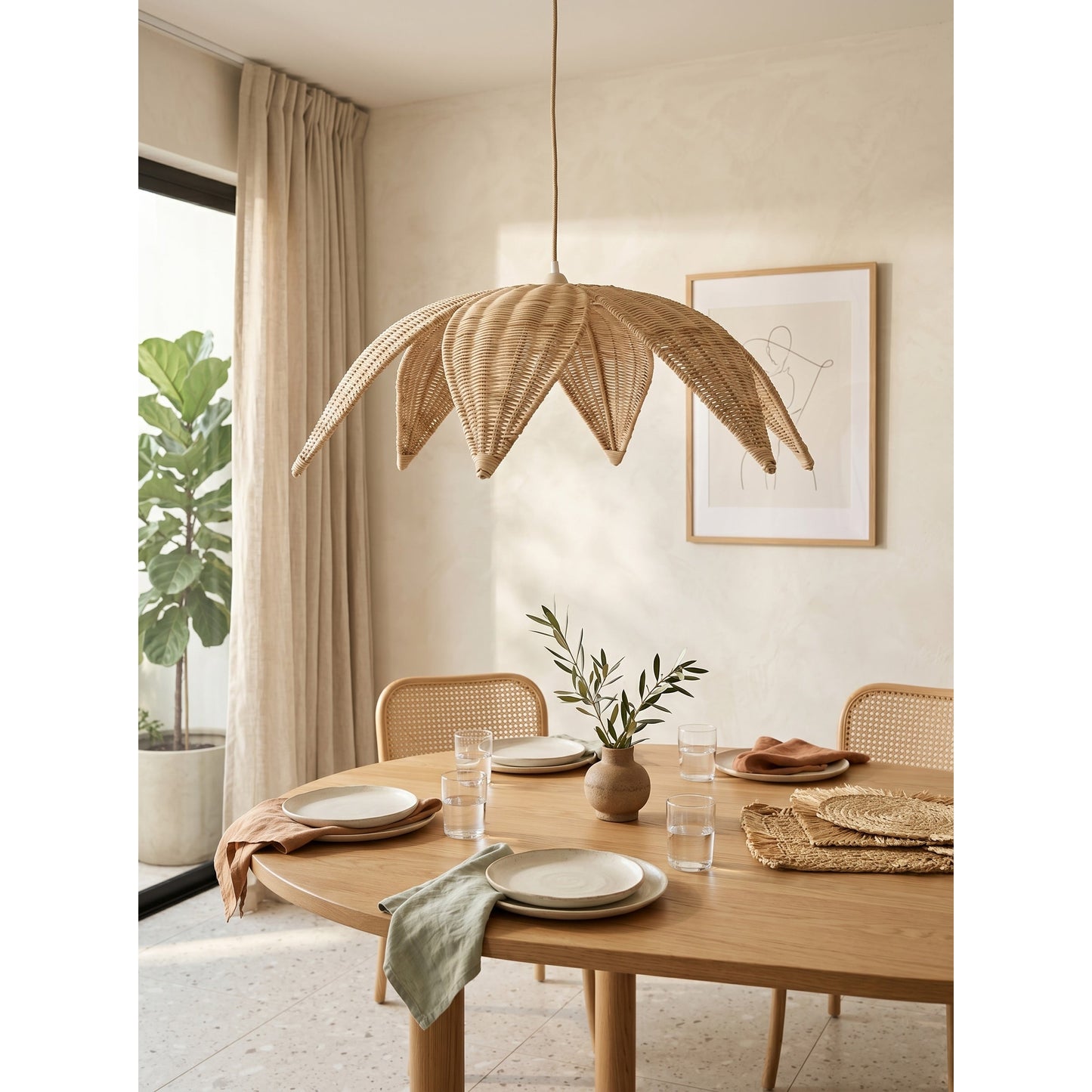 Rattan Leaves Pendant Lamp