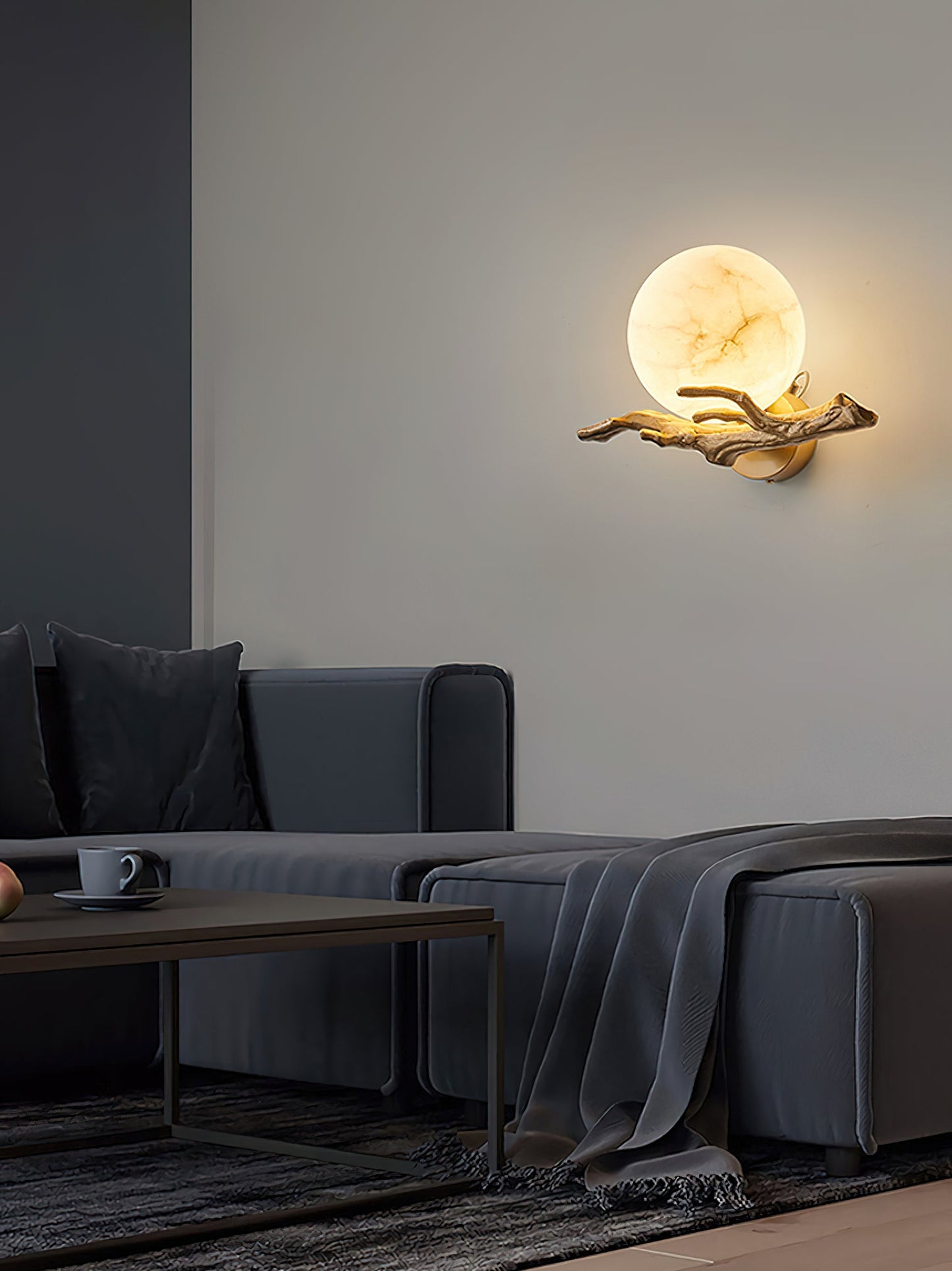 Retro Twigs Alabaster Wall Lamp