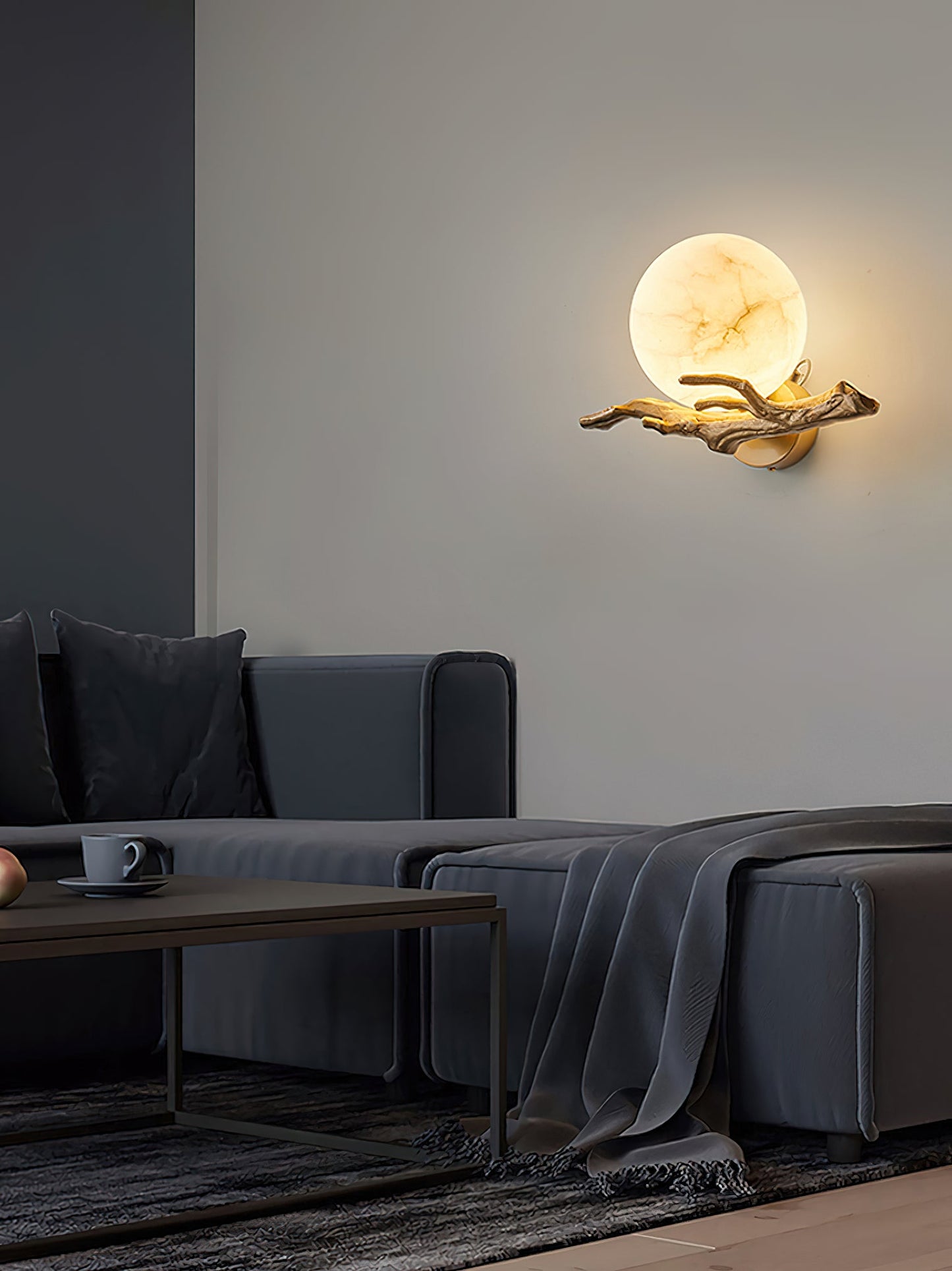 Retro Twigs Alabaster Wall Lamp