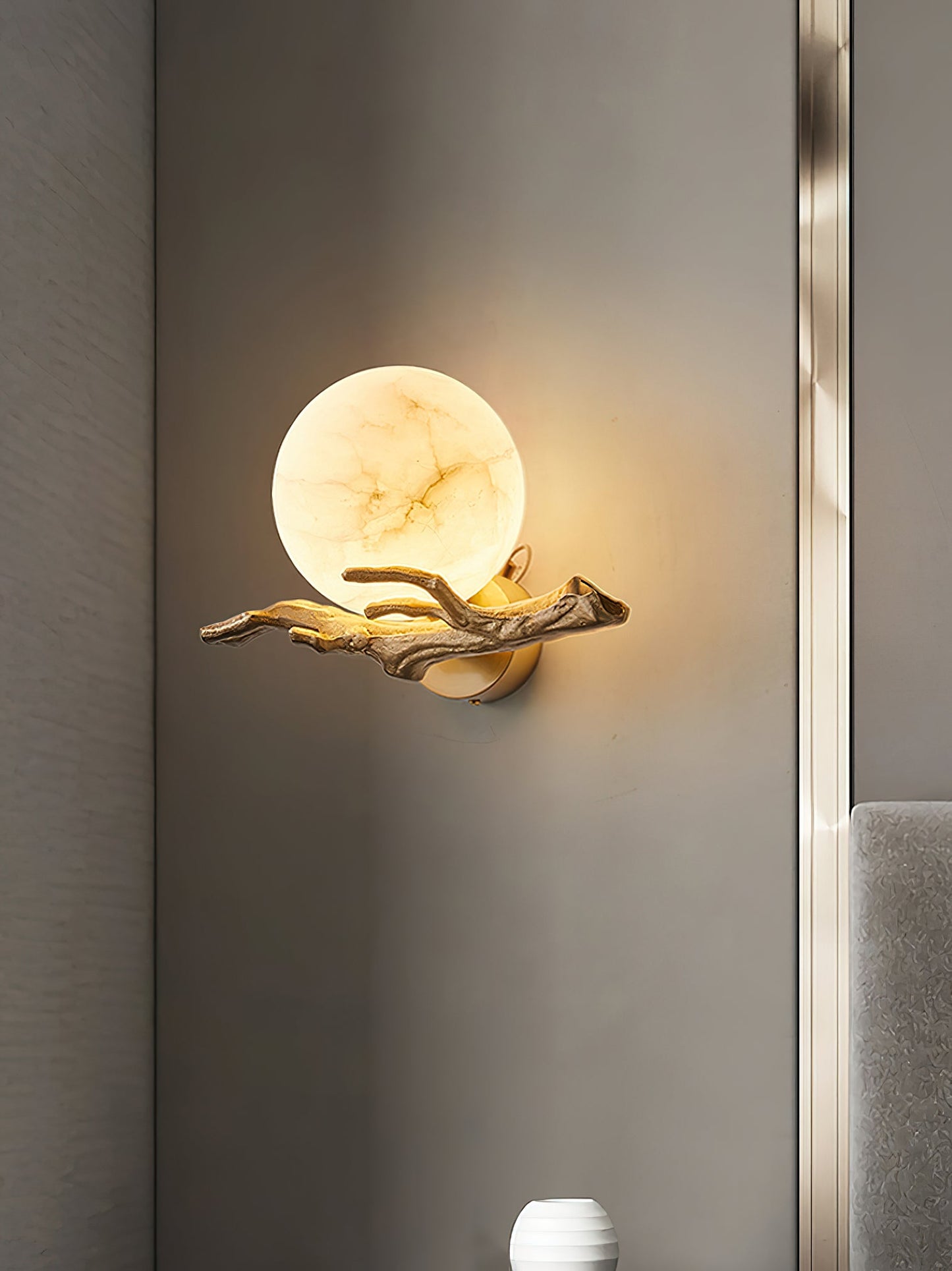 Retro Twigs Alabaster Wall Lamp