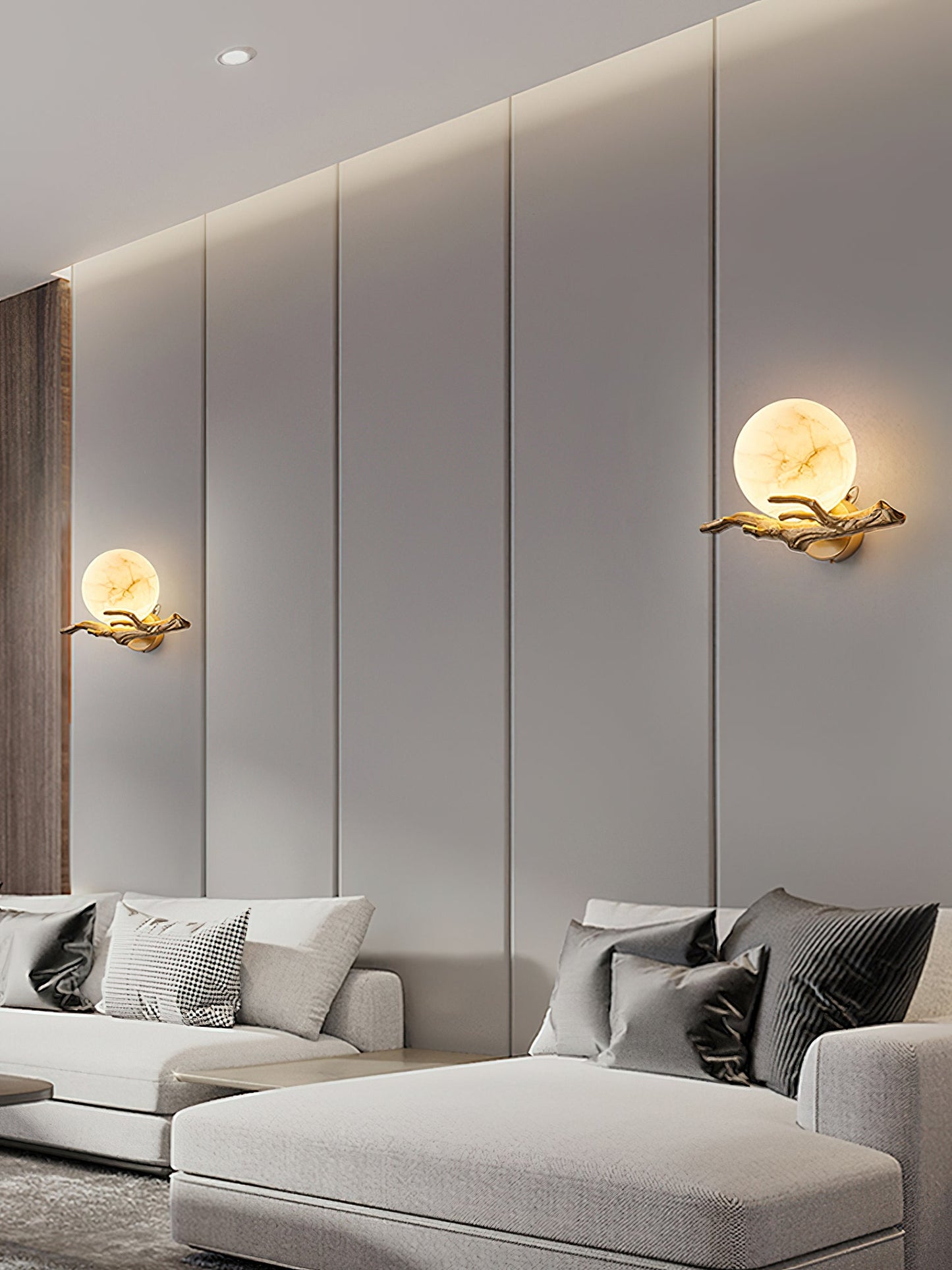Retro Twigs Alabaster Wall Lamp