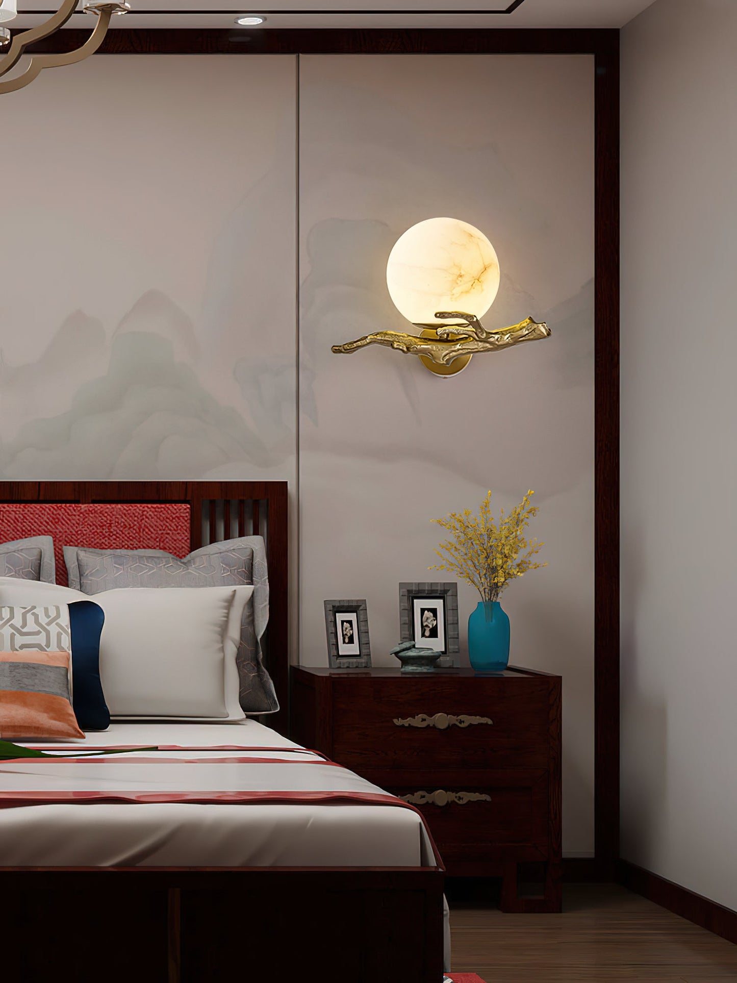 Retro Twigs Alabaster Wall Lamp