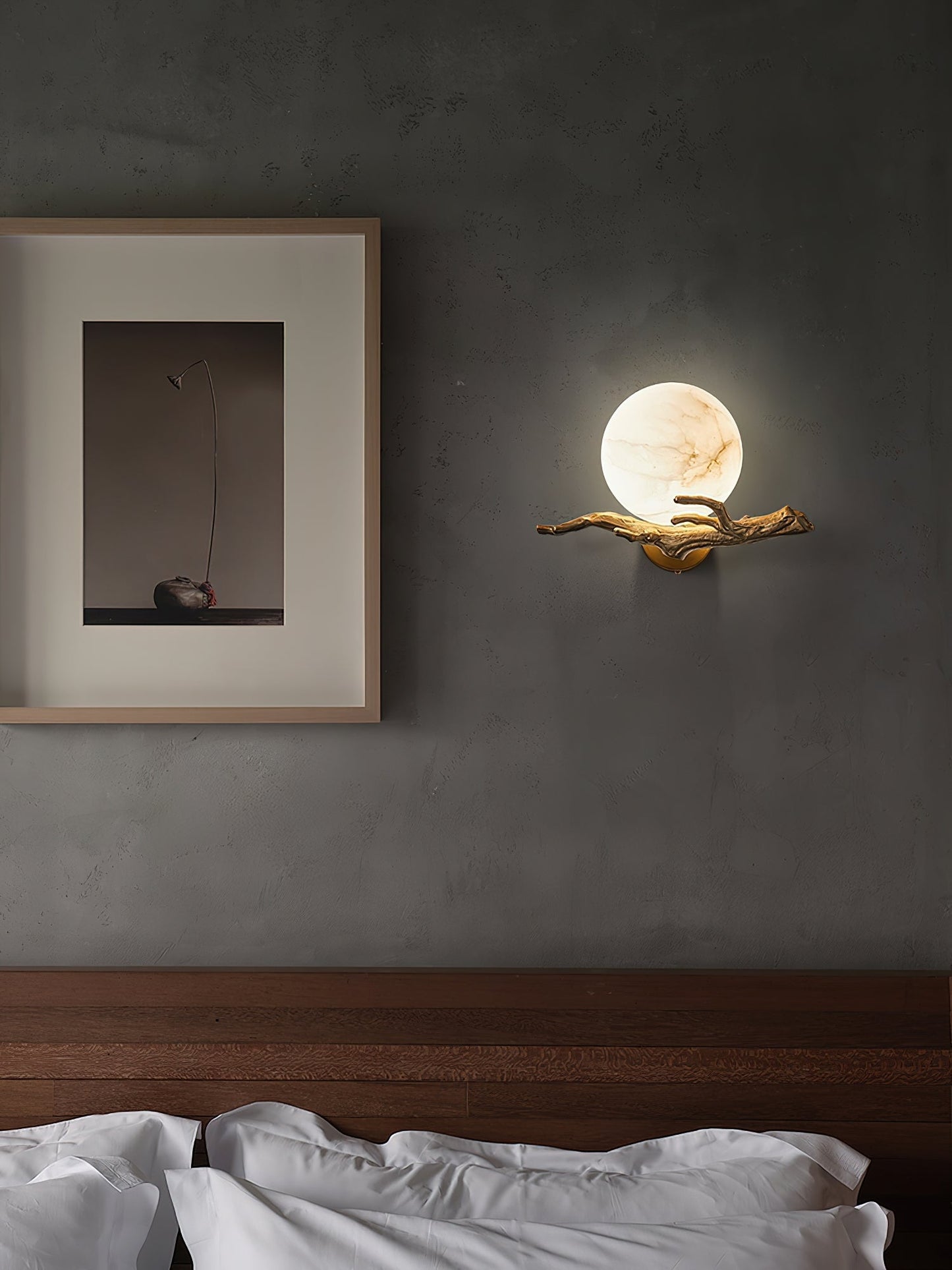 Retro Twigs Alabaster Wall Lamp