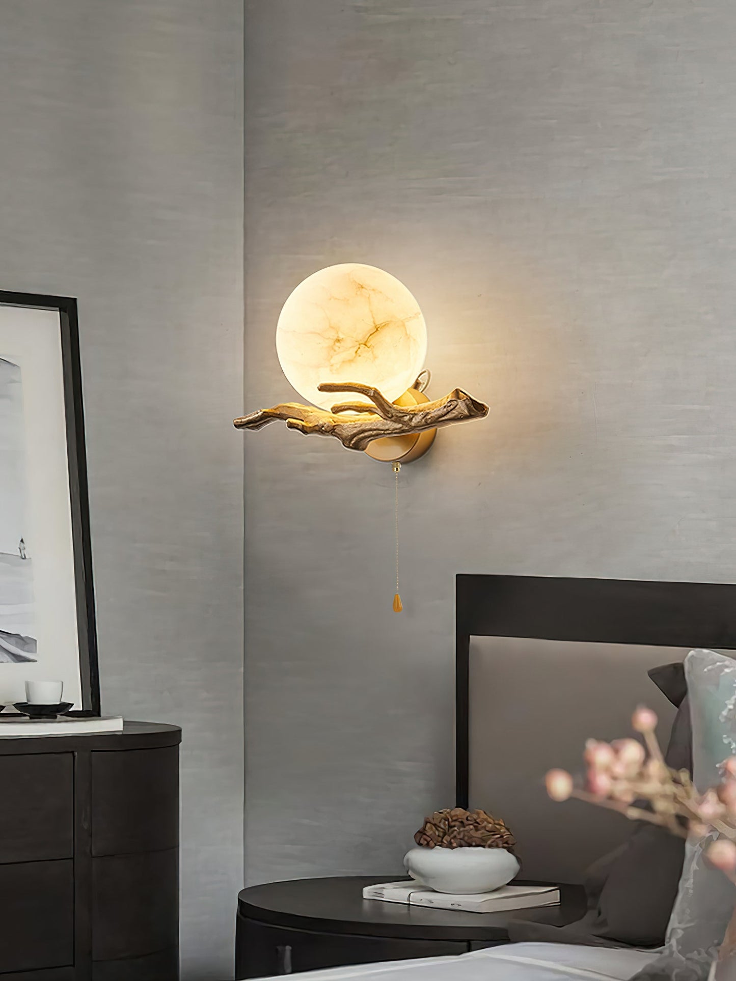 Retro Twigs Alabaster Wall Lamp