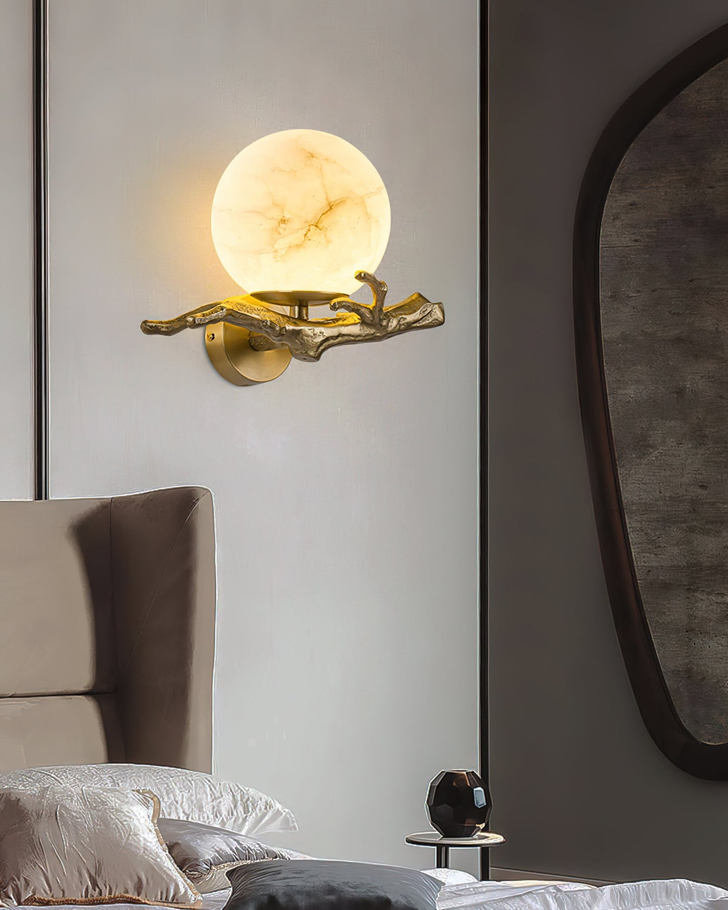 Retro Twigs Alabaster Wall Lamp