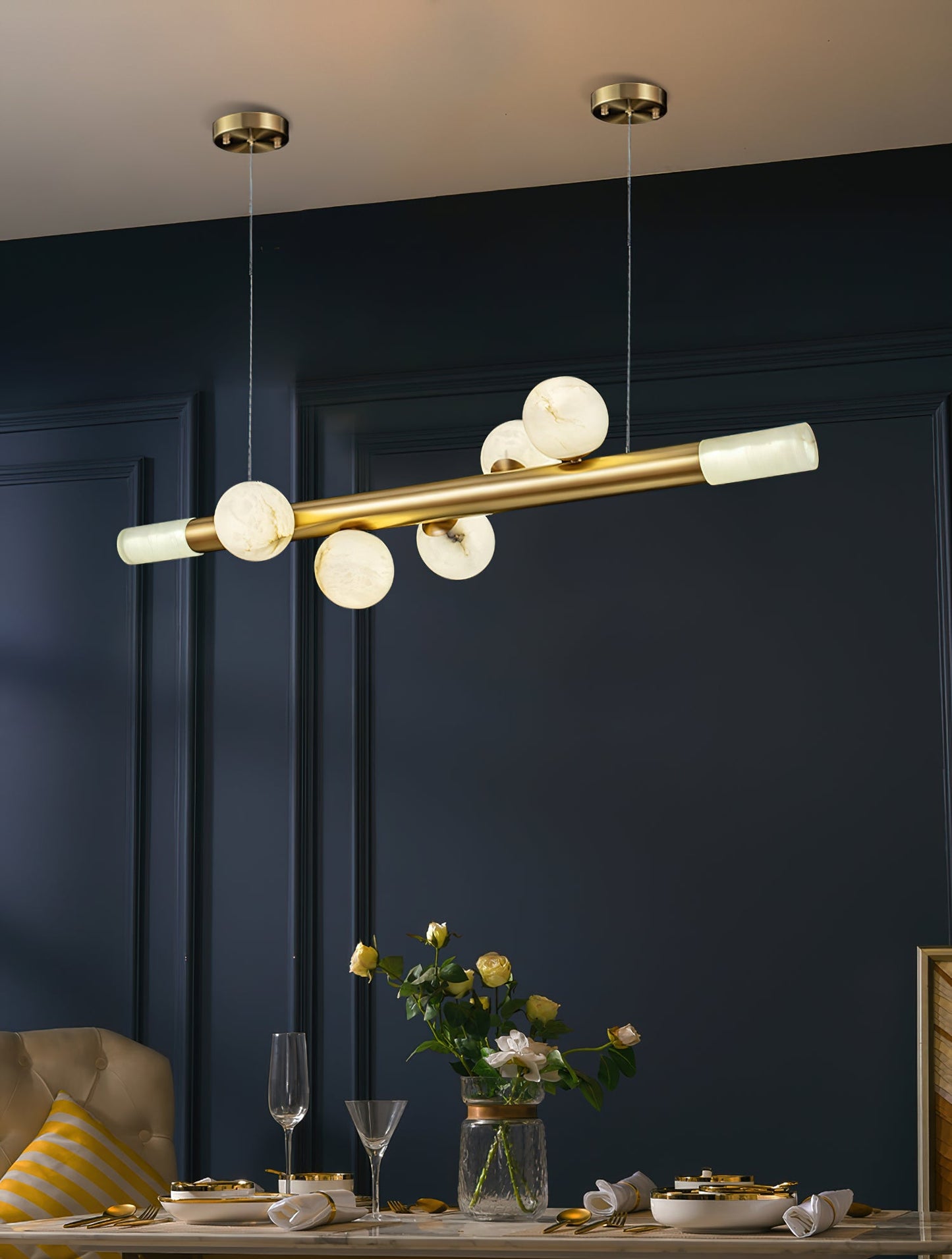 RoMi Carrara Alabaster Pendant Light