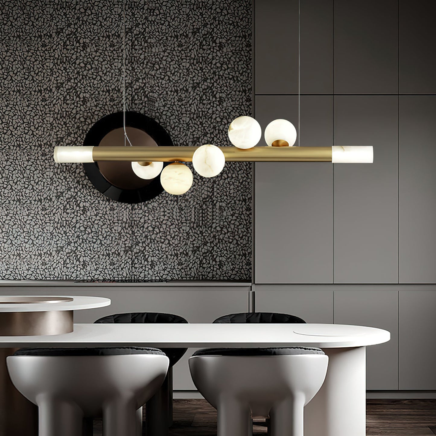 RoMi Carrara Alabaster Pendant Light