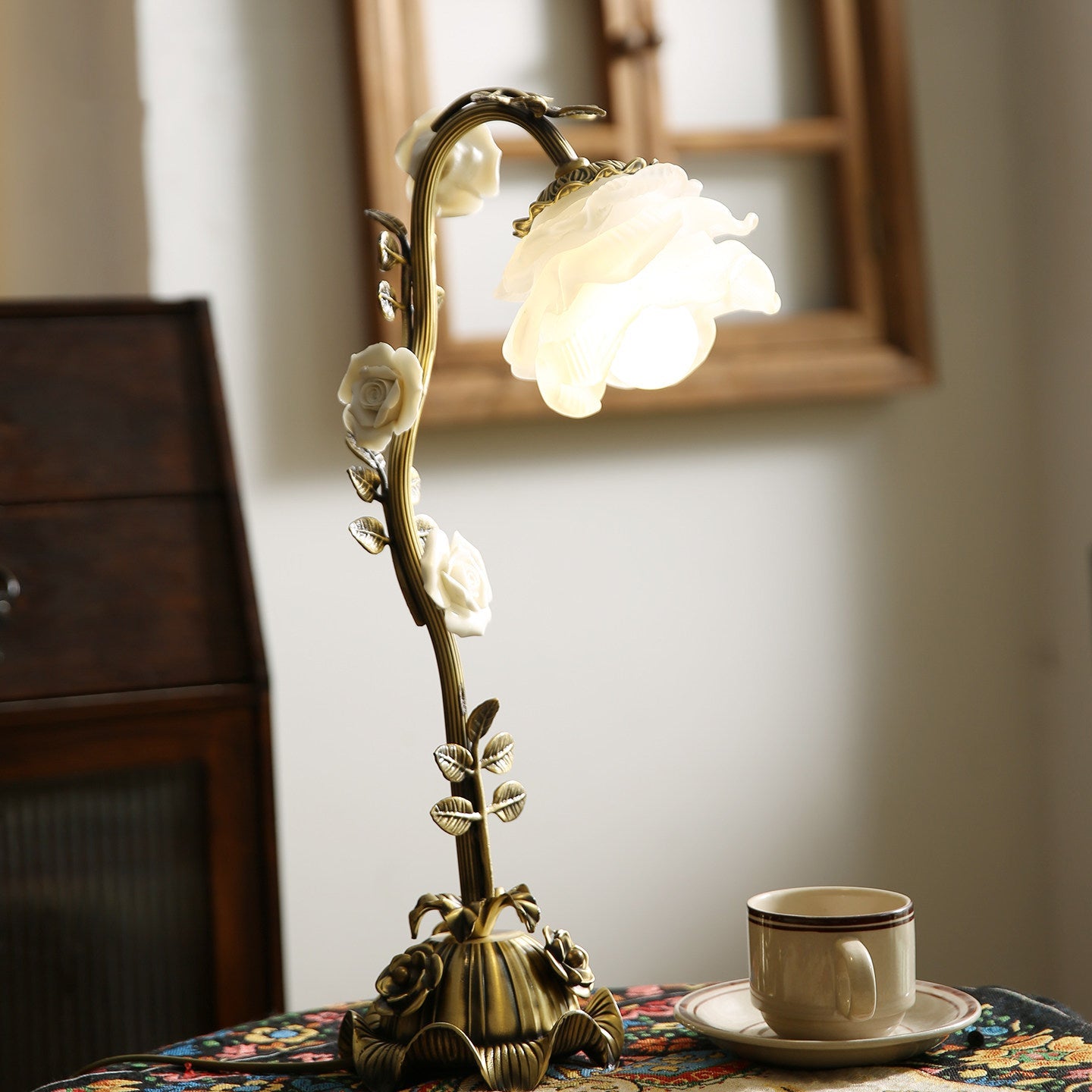 Rosalie Floral Table Lamp
