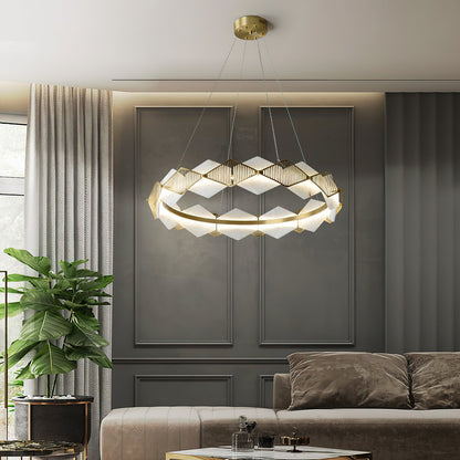 Rote LED Alabaster Chandelier