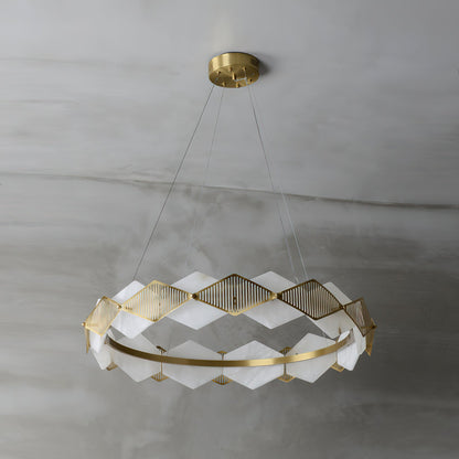 Rote LED Alabaster Chandelier