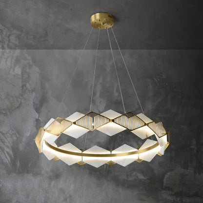 Rote LED Alabaster Chandelier