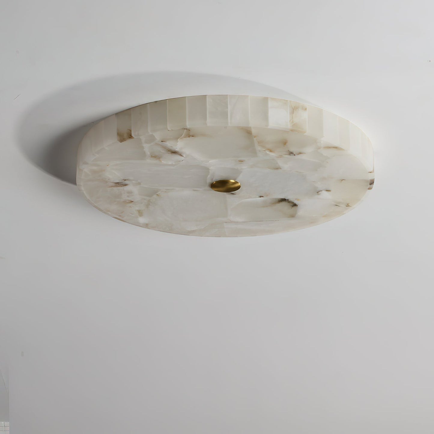 Round Mosaic Alabaster Ceiling Lamp