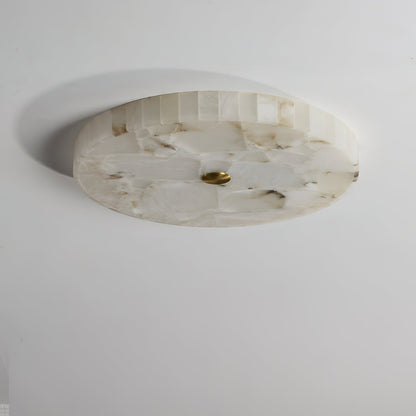 Round Mosaic Alabaster Ceiling Lamp