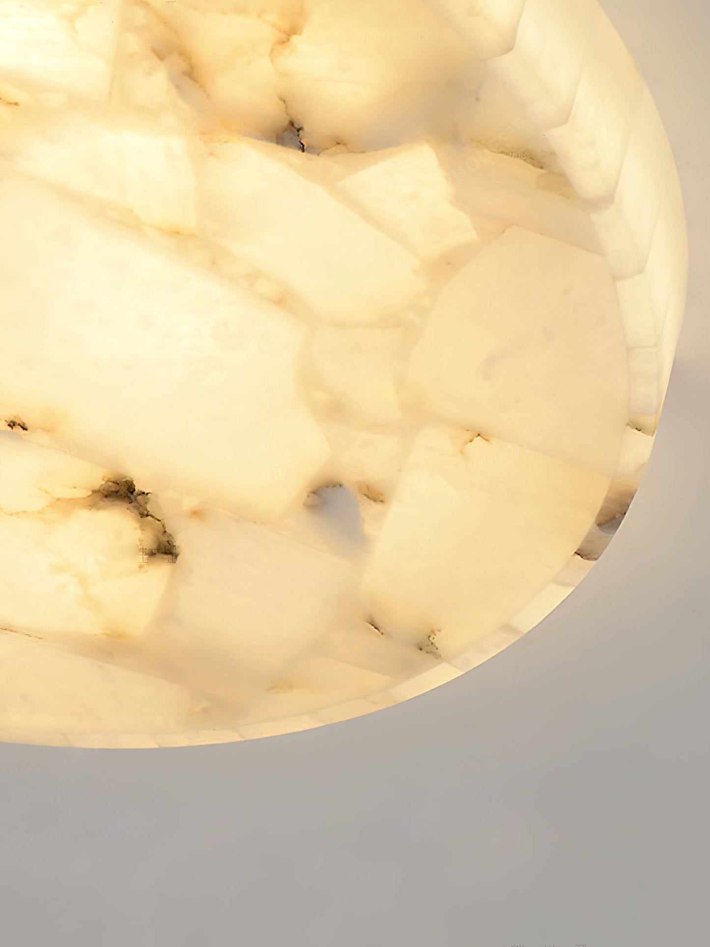 Round Mosaic Alabaster Ceiling Lamp