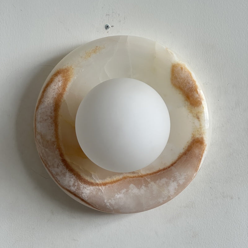 Orli White Onyx Sconce