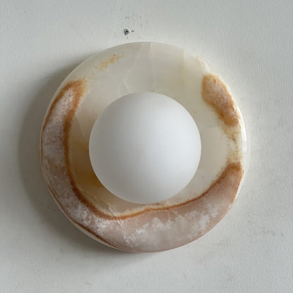 Orli White Onyx Sconce