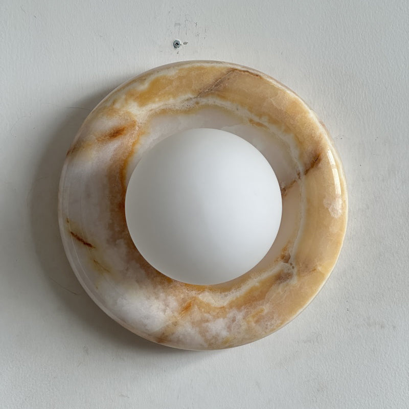 Orli White Onyx Sconce