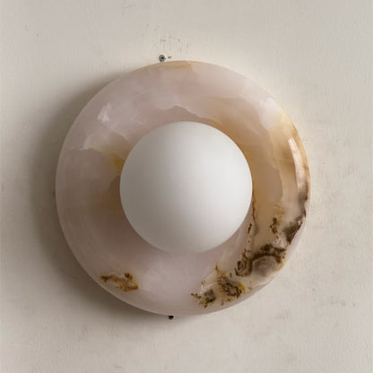 Orli White Onyx Sconce