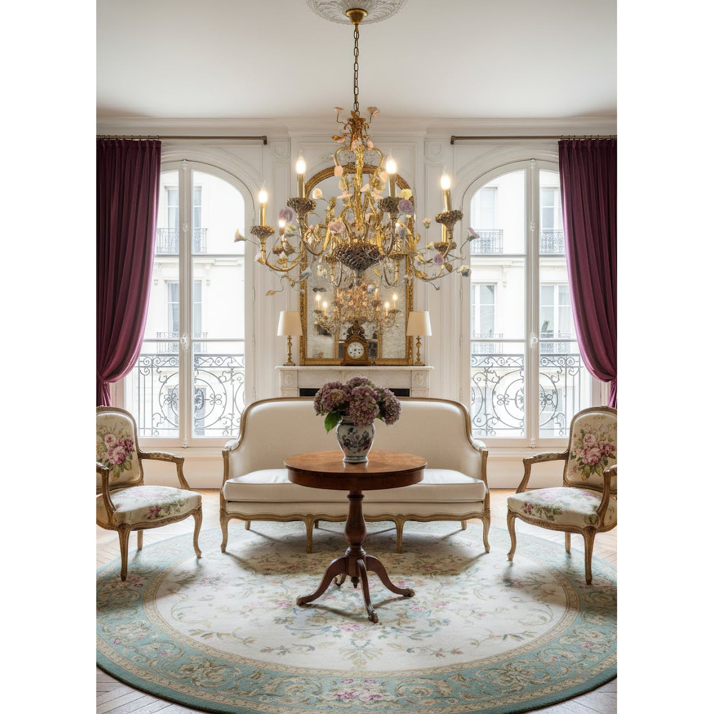 Sabine Flowers Chandelier