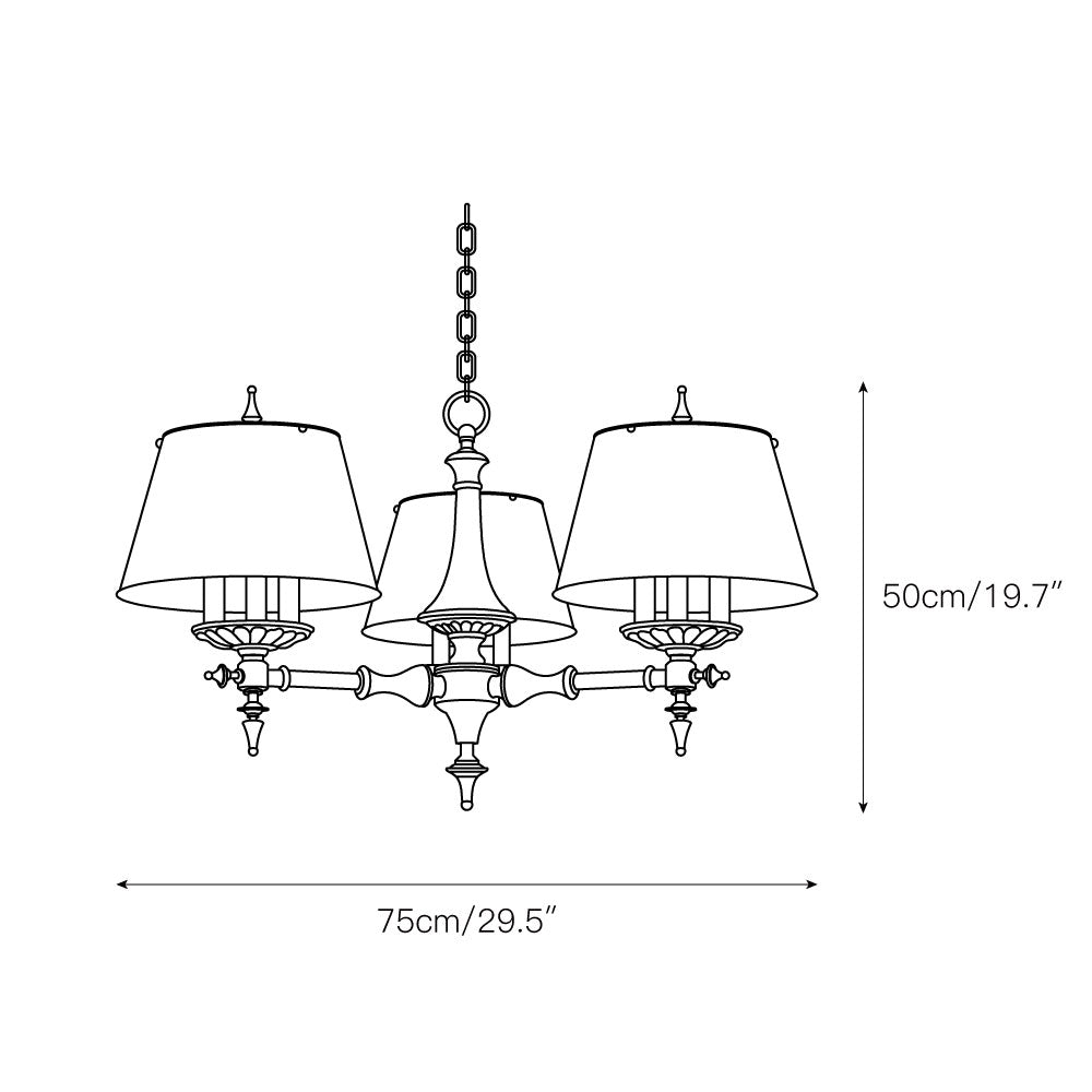 Multi-Arm Brass Candle Chandelier