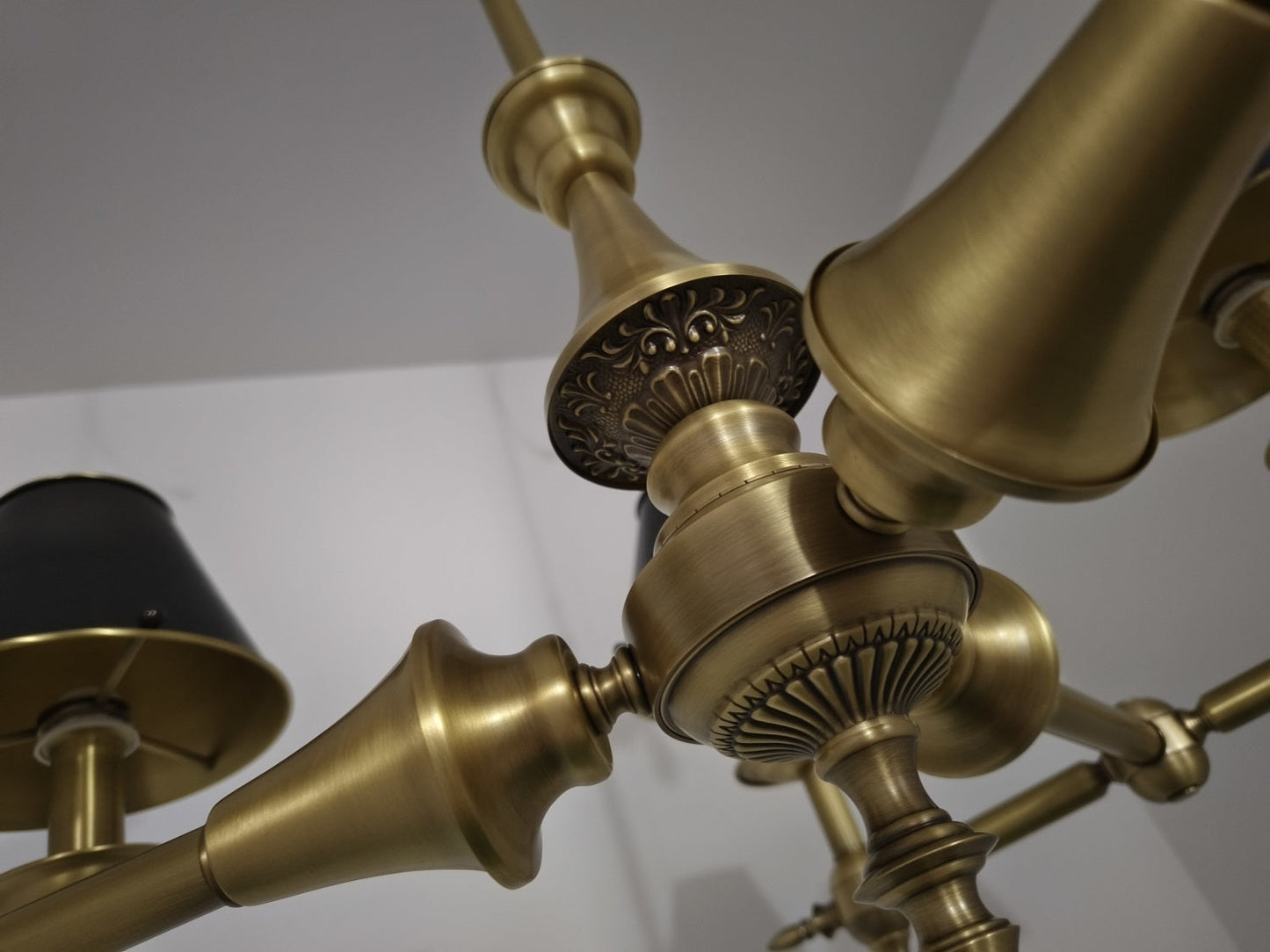 Multi-Arm Brass Candle Chandelier