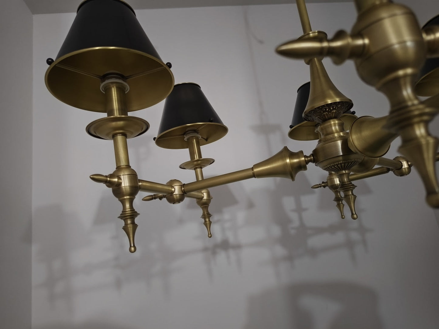 Multi-Arm Brass Candle Chandelier