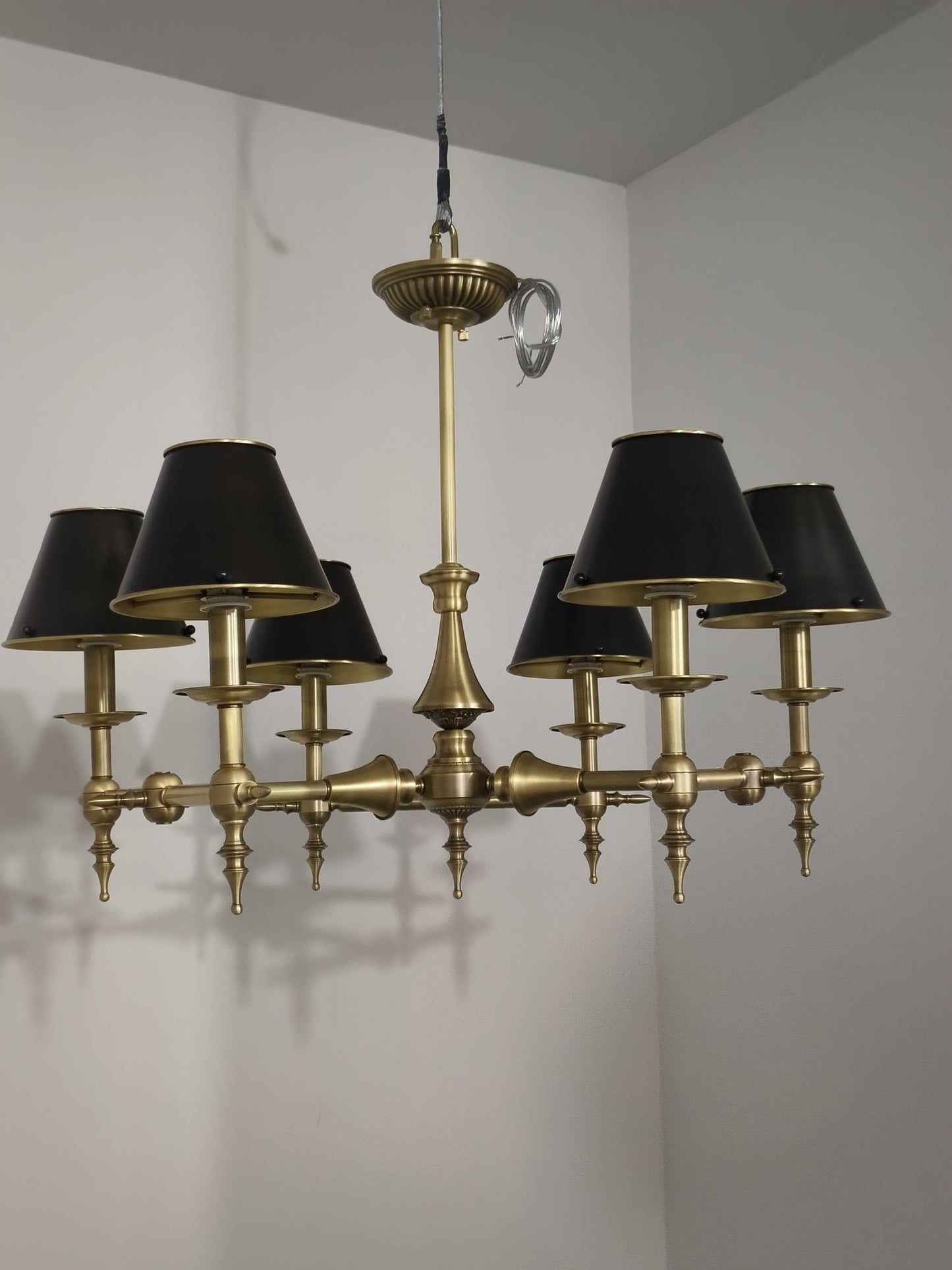 Multi-Arm Brass Candle Chandelier