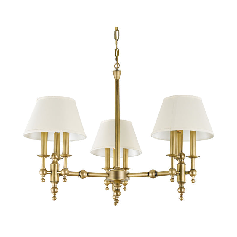 Multi-Arm Brass Candle Chandelier