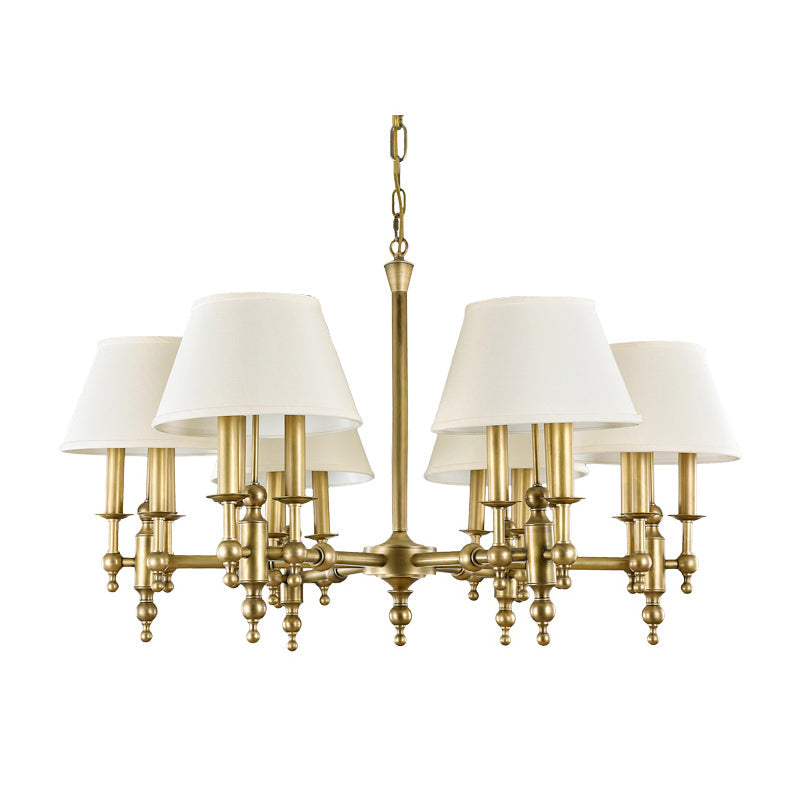 Multi-Arm Brass Candle Chandelier