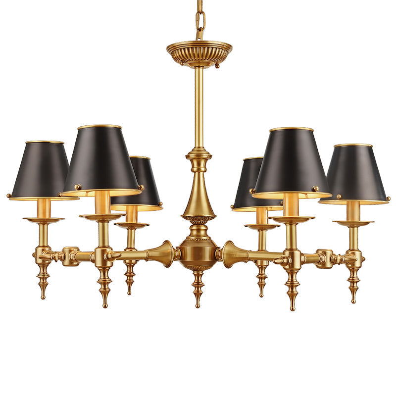 Multi-Arm Brass Candle Chandelier