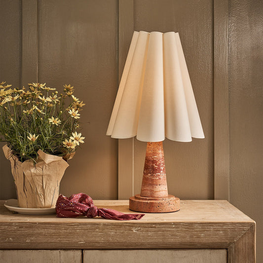 Shadon Marble Pleated Table Lamp