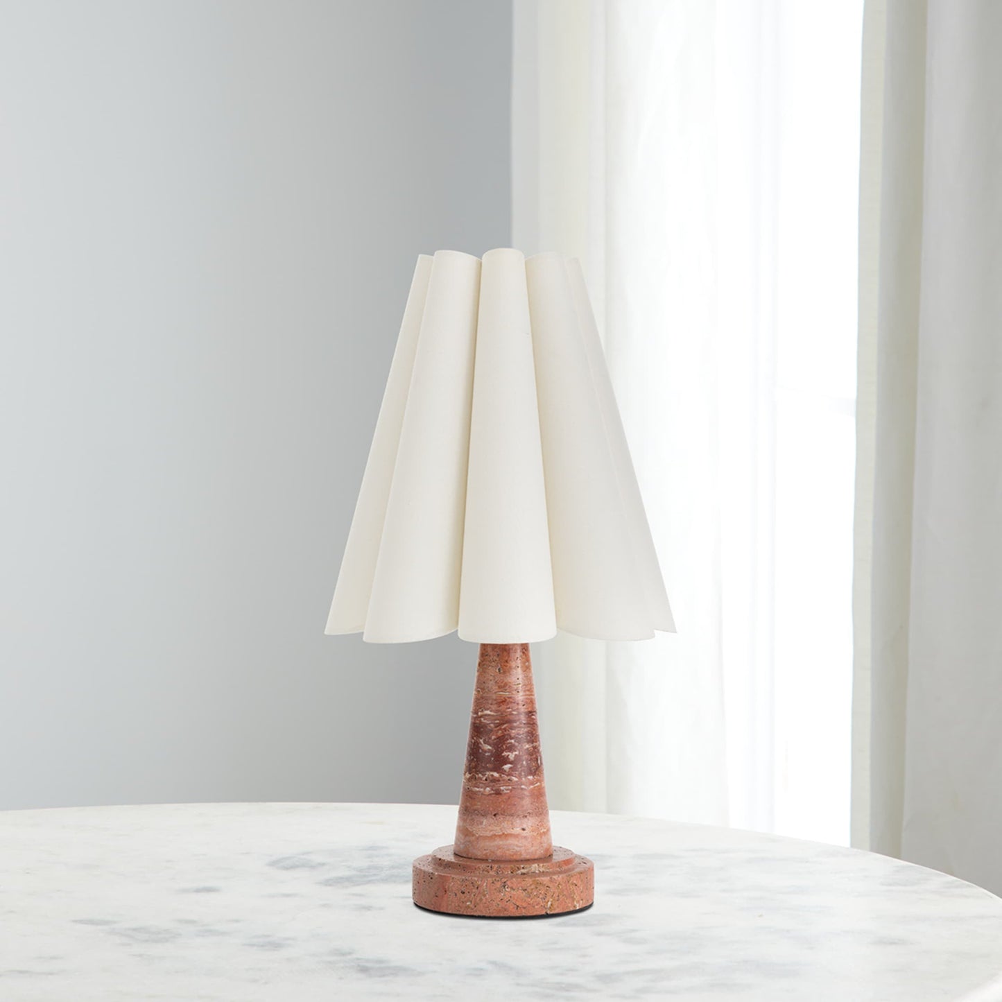 Shadon Marble Pleated Table Lamp