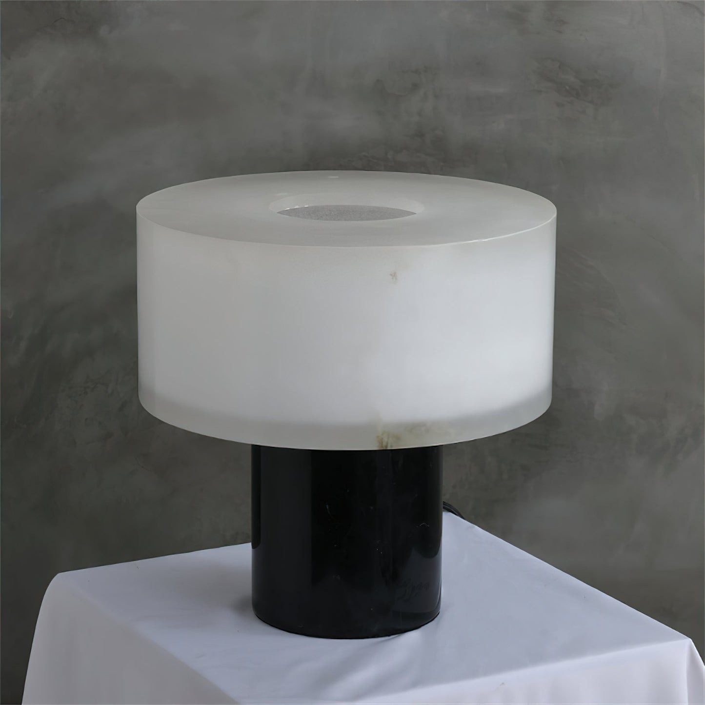 Small Solid Alabaster Table Lamp
