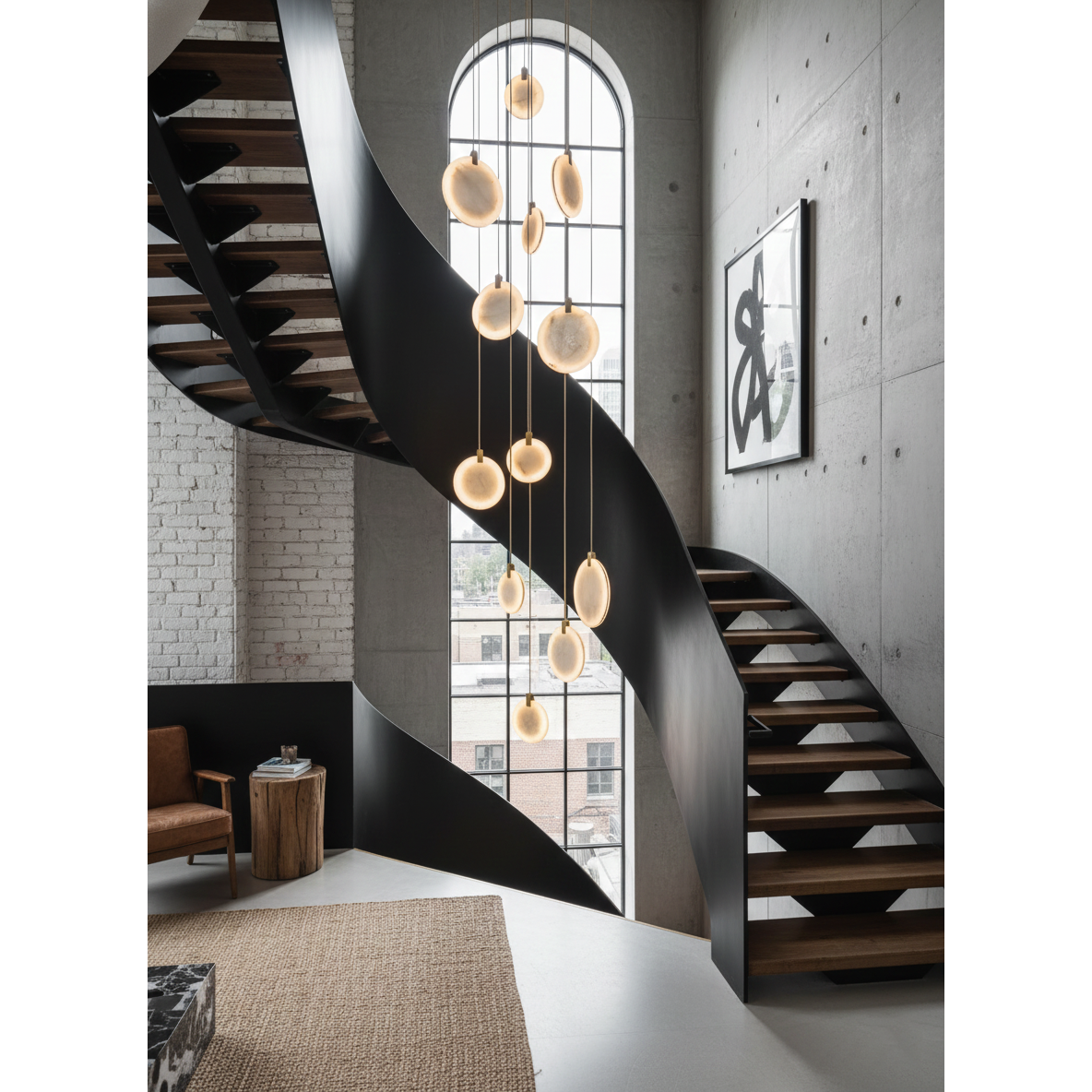 Soho Alabaster Pendant Light