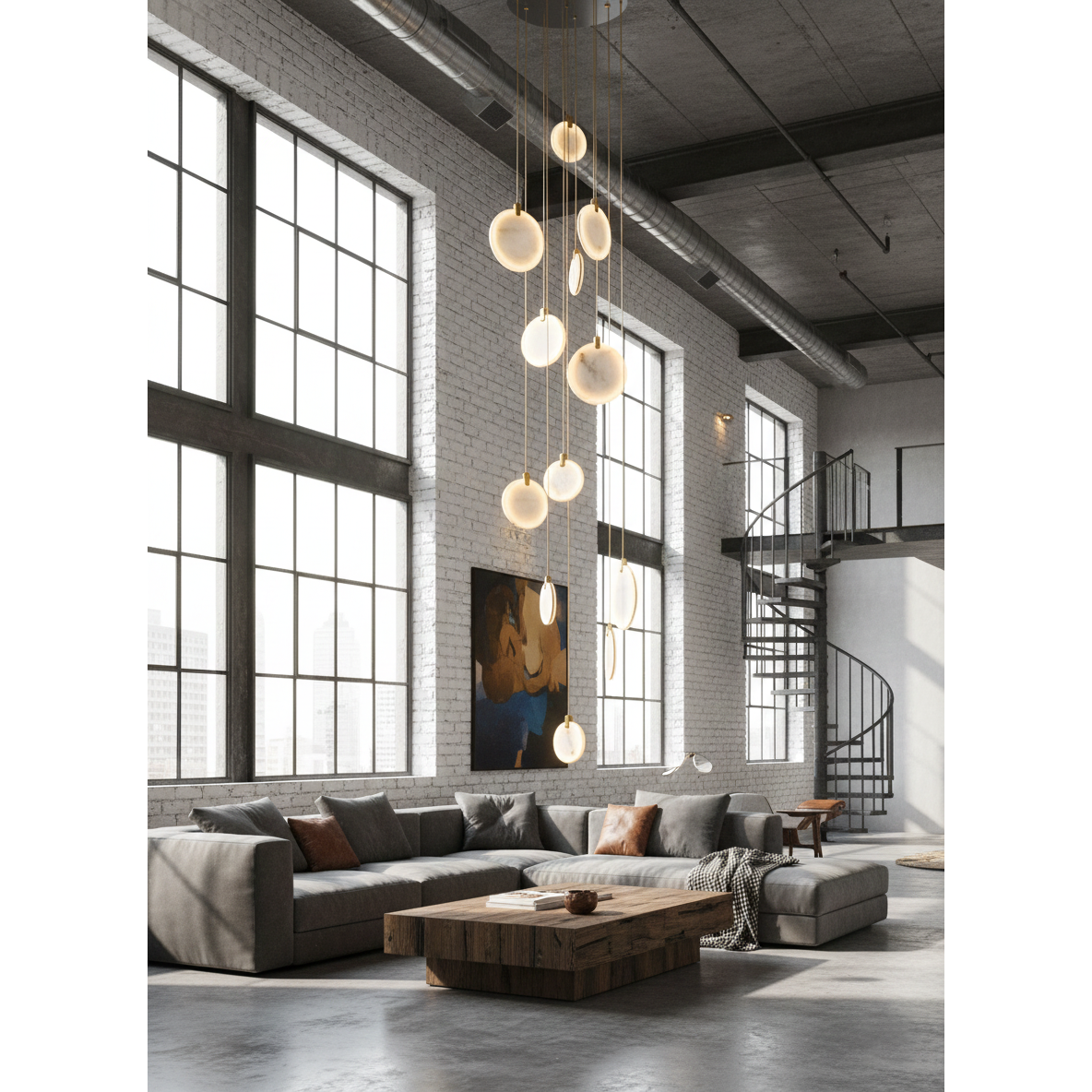 Soho Alabaster Pendant Light