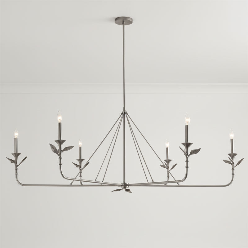 Branching Leaf Linear Chandelier