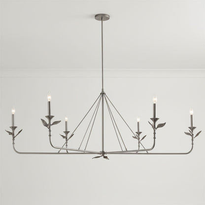 Branching Leaf Linear Chandelier