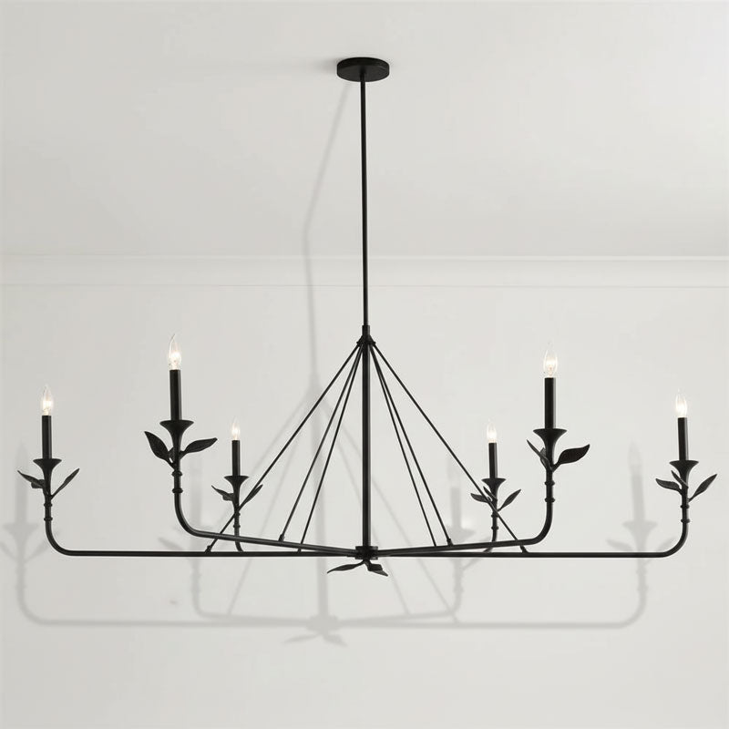 Branching Leaf Linear Chandelier