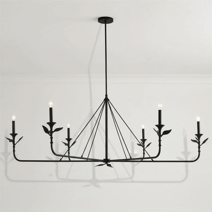Branching Leaf Linear Chandelier