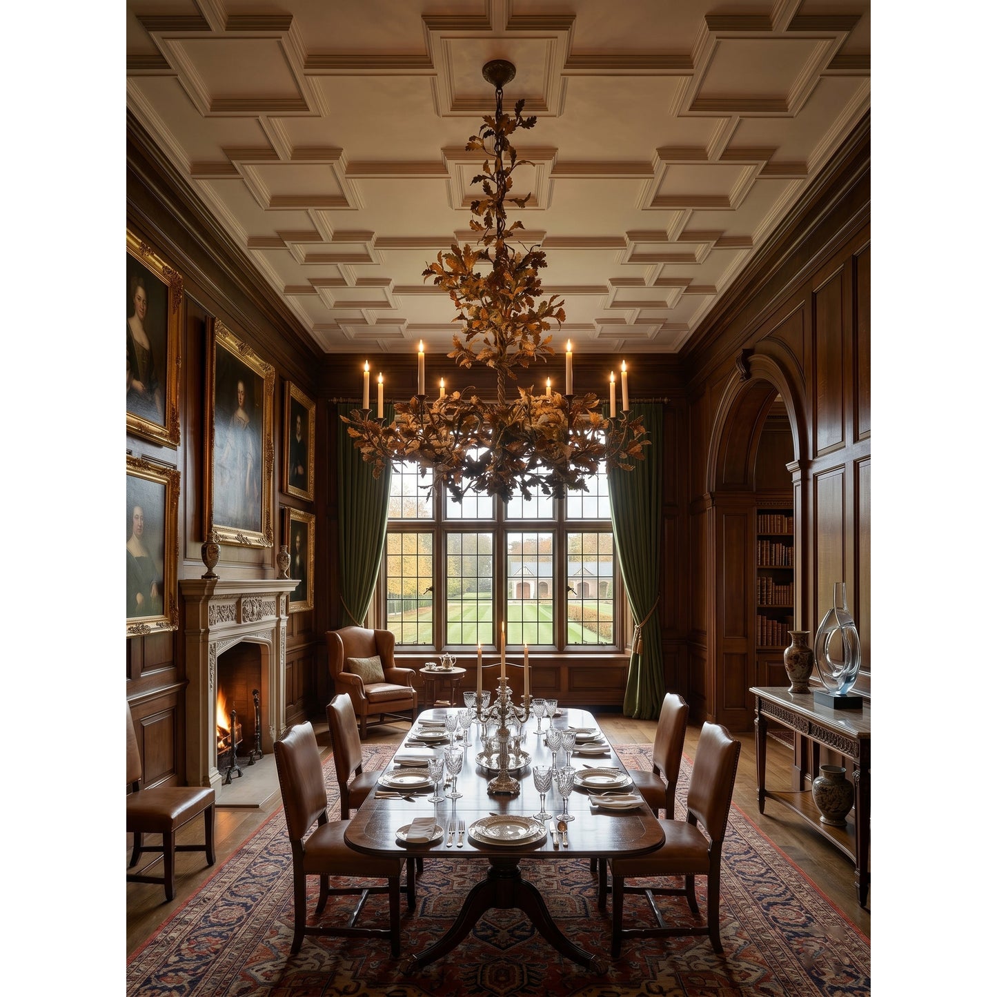 Spring Oak Tree Chandelier
